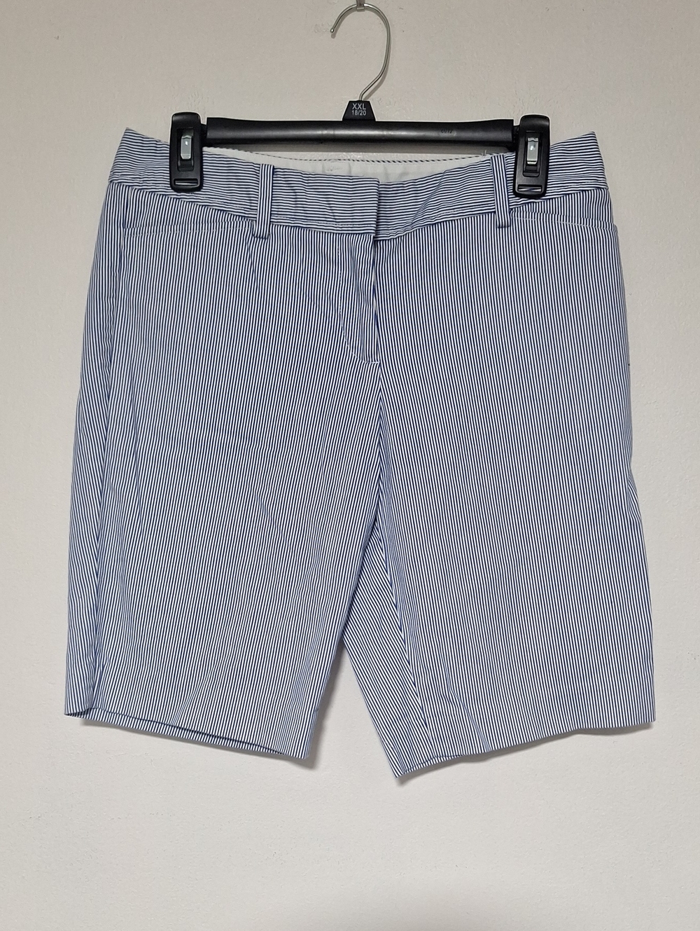 Talbots Women's Chino Shorts Set - Navy, Light Blue Stripe, Cream 3 Pairs - Picture 4 of 8